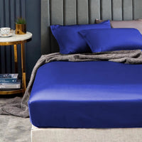 Thumbnail for Ramesses 1500TC Elite Egyptian Cotton Sateen Fitted Sheet Combo Set Royal Blue Single