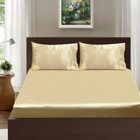 Thumbnail for Ramesses Casablanca Satin Fitted Sheet Combo Set Champagne King