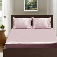 Thumbnail for Ramesses Casablanca Satin Fitted Sheet Combo Set Tea Rose Queen