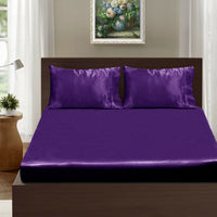Thumbnail for Ramesses Casablanca Satin Fitted Sheet Combo Set Violet King