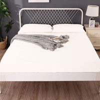 Thumbnail for Ramesses 1000TC Linen Bamboo Fitted Sheet Combo Set White Queen