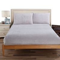 Thumbnail for Ramesses Teddy Fleece Fitted Sheet Combo Set Grey Single