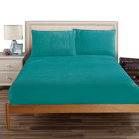 Thumbnail for Ramesses Teddy Fleece Fitted Sheet Combo Set Teal King