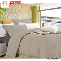 Thumbnail for Ramesses Bamboo Cotton Quilt Cover Set Mushroom Queen