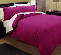 Thumbnail for Kingtex Pintuck Quilt Cover Set Fushia Queen