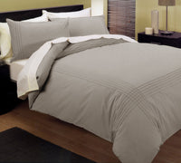Thumbnail for Kingtex Pintuck Quilt Cover Set Linen Double