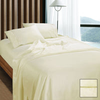 Thumbnail for Ramesses 1100TC Egyptian Cotton Sateen Sheet Set Cream Queen