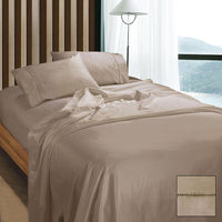 Thumbnail for Ramesses 1100TC Egyptian Cotton Sateen Sheet Set Doeskin King