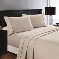 Thumbnail for Deluxe Linen 1200TC Cotton Rich Sheet Set Linen King Single