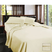 Thumbnail for Ramesses 1450TC Egyptian Cotton Sateen Sheet Set Cream Queen