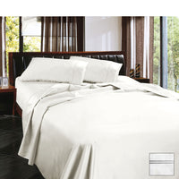 Thumbnail for Ramesses 1450TC Egyptian Cotton Sateen Sheet Set White Queen