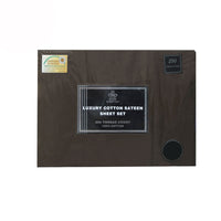 Thumbnail for Kingtex 250TC 100% Cotton Sateen Sheet Set Dark Chocolate Double