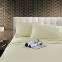Thumbnail for Kingtex 300TC Cotton Sheet Set Cream Single