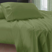Thumbnail for 400TC Egyptian Cotton Sheet Set Aloe Green DOUBLE
