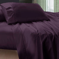 Thumbnail for 400TC Egyptian Cotton Sheet Set Aubergine KING