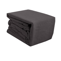 Thumbnail for Ramesses Egyptian Cotton Flannel Sheet Set Charcoal Single