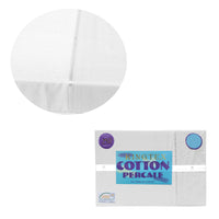 Thumbnail for Kingtex 250TC Cotton Percale Sheet Set King White