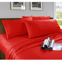 Thumbnail for Kingtex Microfibre Sheet Set Red King