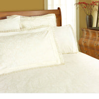 Thumbnail for Shangri La Microfibre Machine Lace Sheet Set Cream Queen