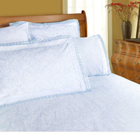 Thumbnail for Shangri La Microfibre Machine Lace Sheet Set Ice Blue Double