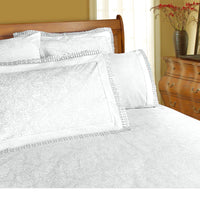 Thumbnail for Shangri La Microfibre Machine Lace Sheet Set White King