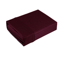 Thumbnail for Ramesses 1000TC American Pima Cotton Narrow Stripe Sheet Set Burgundy King