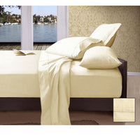 Thumbnail for Ramesses 1000TC American Pima Cotton Plain Design Sheet Set Ivory Queen
