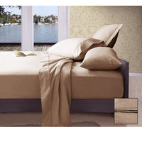 Thumbnail for Ramesses 1000TC American Pima Cotton Plain Design Sheet Set Linen King