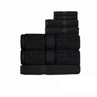 Thumbnail for Kingtex 550gsm Cotton 7 Pce Bath Sheet Set Black