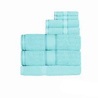 Thumbnail for Kingtex 550gsm Cotton 7 Pce Bath Sheet Set Turquoise