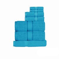 Thumbnail for Kingtex 550gsm Cotton 7 Pce Towel Set Aqua