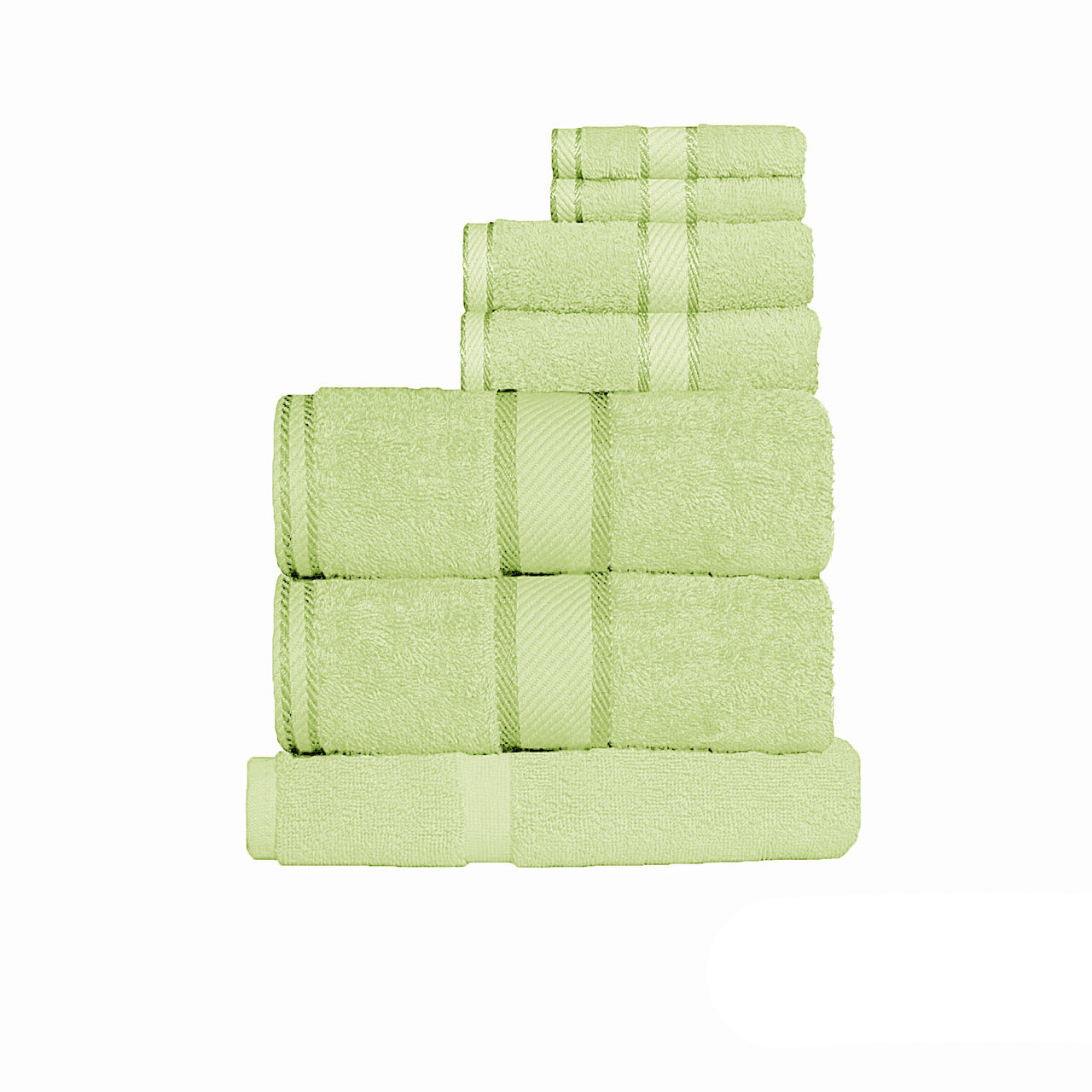 Kingtex 550gsm Cotton 7 Pce Towel Set New Apple