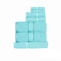 Thumbnail for Kingtex 550gsm Cotton 7 Pce Towel Set Turquoise