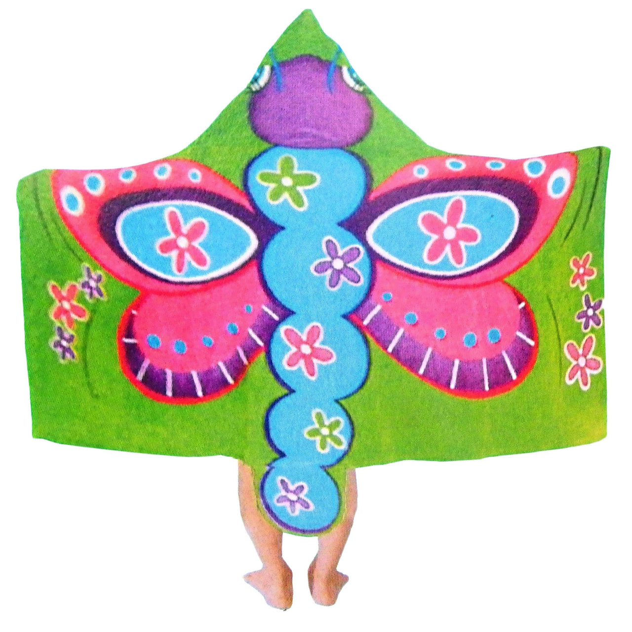 Kids Cotton Velour Beach Cape Butterfly