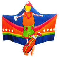 Thumbnail for Kids Cotton Velour Beach Cape Skater Boy