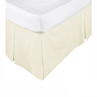 Thumbnail for KINGDOM Box Pleated Valance Cream - KING SINGLE