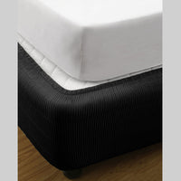 Thumbnail for Ramesses Vertical Quilted Valance Black KING SINGLE