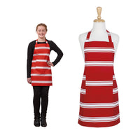 Thumbnail for Ladelle Butcher Cotton Teen Apron Red