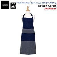 Thumbnail for Ladelle Professional Series Stripe Navy Cotton Apron 70 x 95 cm