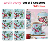 Thumbnail for Set of 6 Jardin Peony Coasters 11x9.7x0.4cm