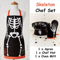 Thumbnail for Cubby House Kids Set of 3 Skeleton Halloween Children Kids Kitchen Chef Set