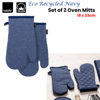 Thumbnail for Ladelle Eco Recycled Navy Set of 2 Oven Mitts 18 x 33 cm