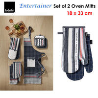 Thumbnail for Ladelle Entertainer Charcoal Set of 2 Oven Mitts 18 x 33 cm