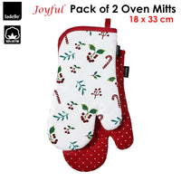 Thumbnail for Ladelle Joyful Red Set of 2 Oven Mitts 18 x 33 cm