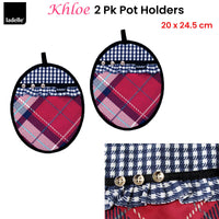 Thumbnail for Ladelle Khloe Multi Set of 2 Pot Holders 20 x 24.5 cm
