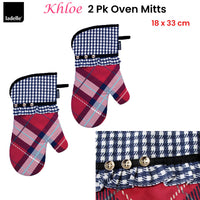 Thumbnail for Ladelle Khloe Multi Set of 2 Oven Mitts 18 x 33 cm