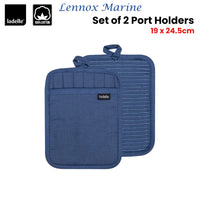 Thumbnail for Ladelle Lennox Marine Set of 2 Pot Holders 19 x 24.5 cm