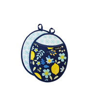 Thumbnail for Ladelle Positano Navy Set of 2 Pot Holders 19 x 24 cm