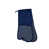 Thumbnail for Ladelle Professional Series Stripe Navy Double Oven Mitt 20 x 94 cm