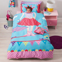 Thumbnail for Cubby House Reversible Tabitha Tightrope Quilt Cover Set Double